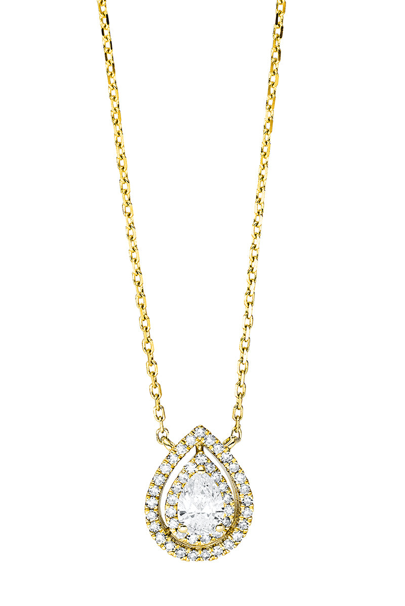 Collier    aus 750/-18 Karat Gelbgold mit 45 Diamanten 0