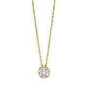 Collier    aus 750/-18 Karat Gelbgold mit 7 Diamanten 0