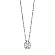 Collier    aus 750/-18 Karat Weißgold mit 7 Diamanten 0