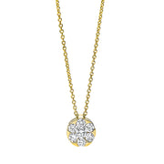 Collier    aus 750/-18 Karat Gelbgold mit 7 Diamanten 0