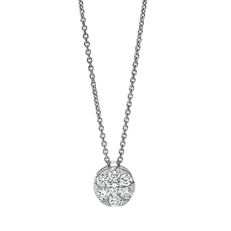 Collier    aus 750/-18 Karat Weißgold mit 7 Diamanten 0