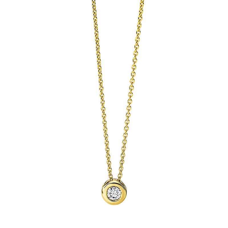 Collier    aus 750/-18 Karat Gelbgold mit 1 Diamant 0