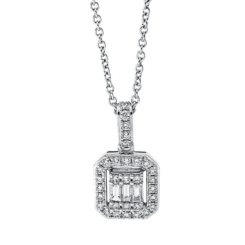 Collier    aus 750/-18 Karat Weißgold mit 34 Diamanten 0