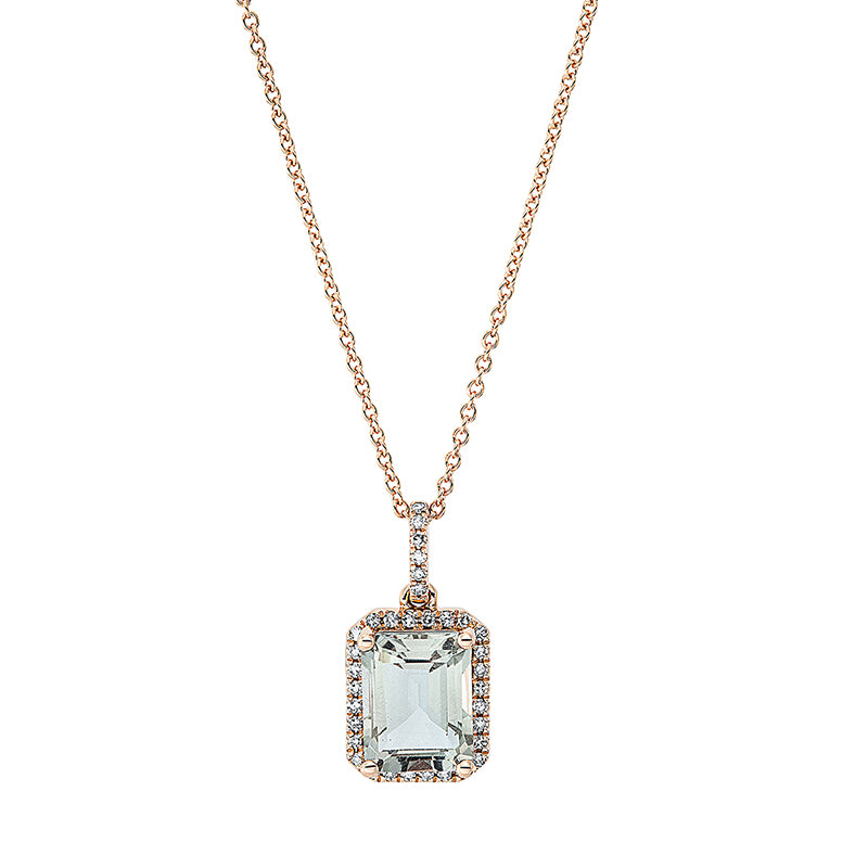 Collier aus Gold mit Diamanten mit Amethyst, -Symbol, mit ZÖ 42 cm - 4K656