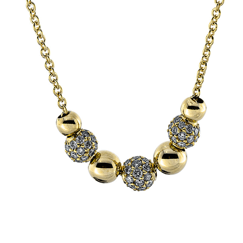 Collier    aus 750/-18 Karat Gelbgold mit 84 Diamanten 0