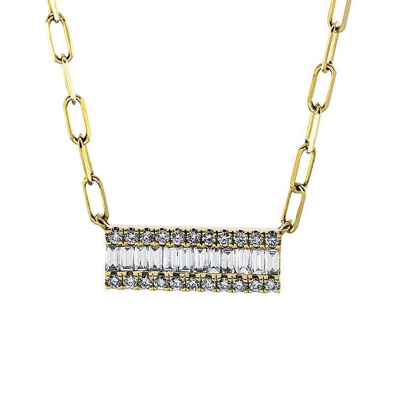 Collier    aus 750/-18 Karat Gelbgold mit 34 Diamanten 0