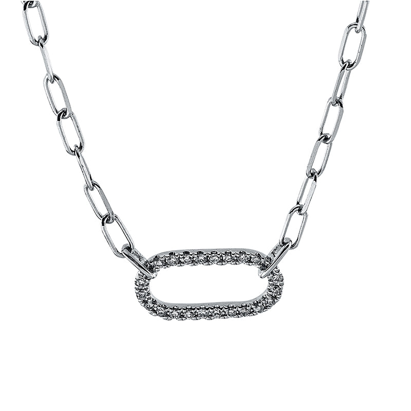 Collier    aus 750/-18 Karat Weißgold mit 22 Diamanten 0
