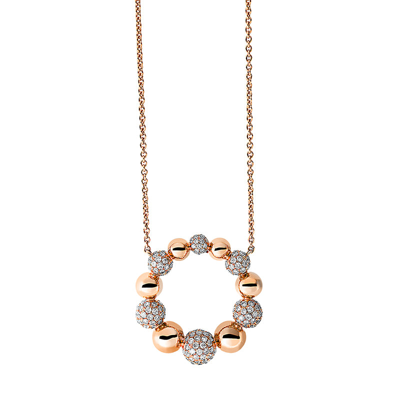 Collier    aus 750/-18 Karat Rotgold mit 183 Diamanten 1