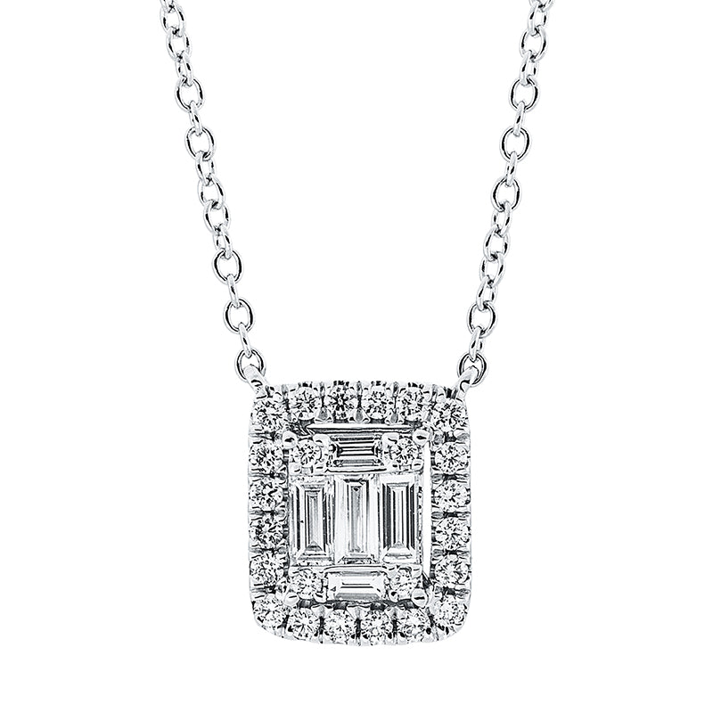Collier    aus 750/-18 Karat Weißgold mit 29 Diamanten 0