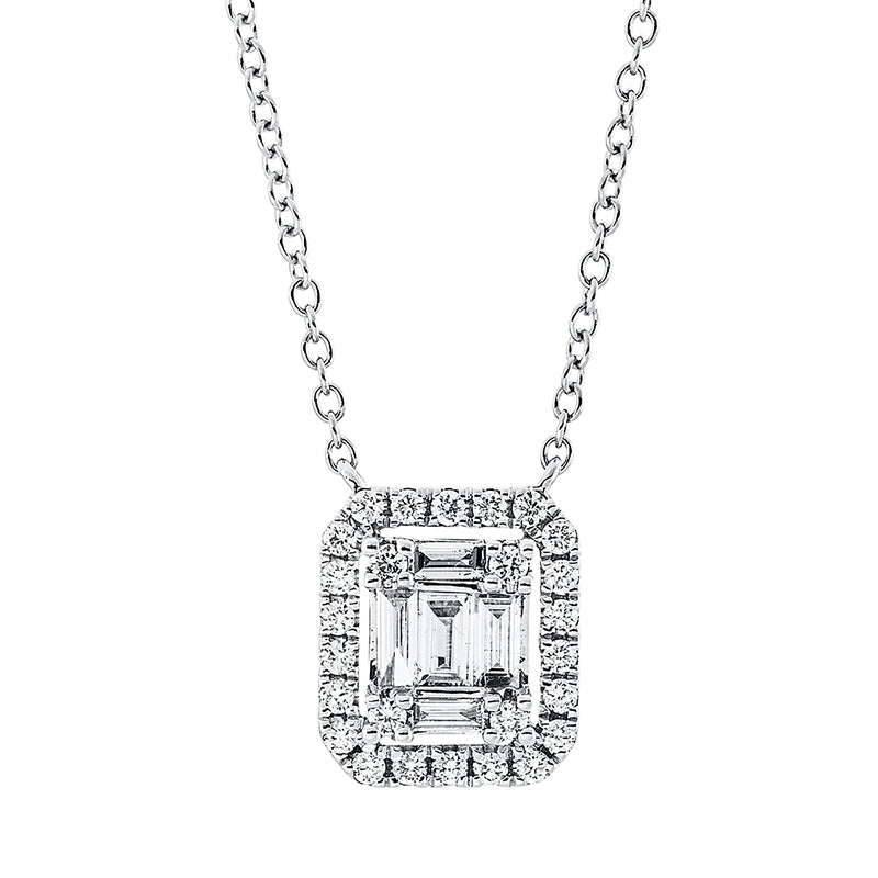 Collier    aus 750/-18 Karat Weißgold mit 31 Diamanten 0