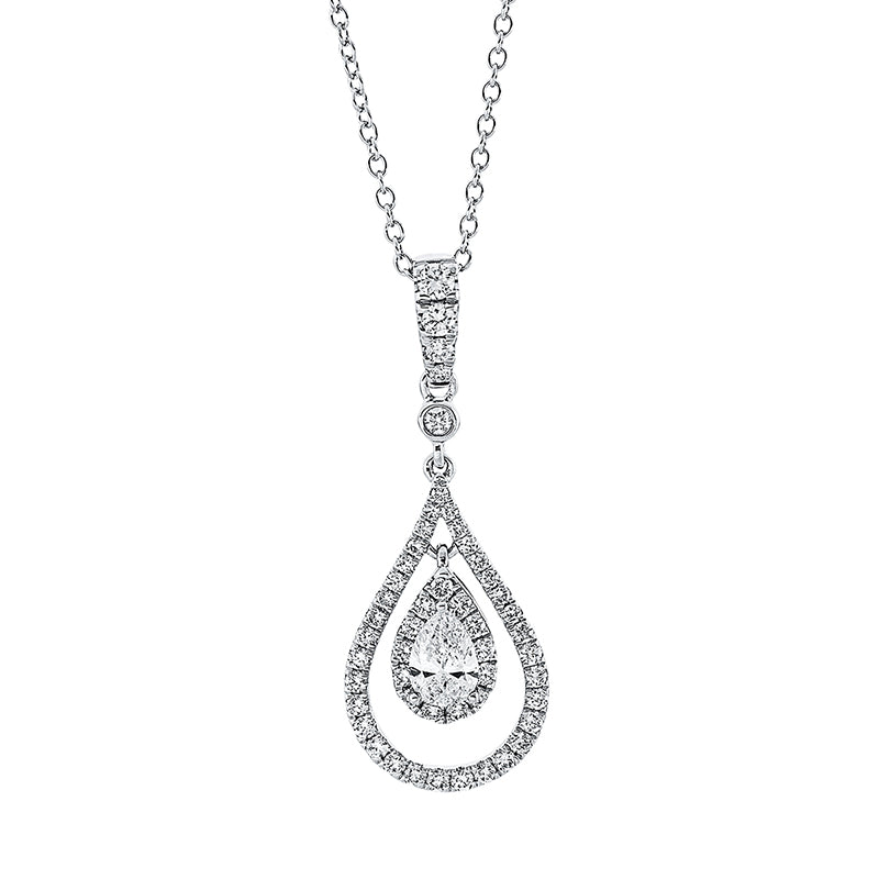 Collier    aus 750/-18 Karat Weißgold mit 52 Diamanten 0