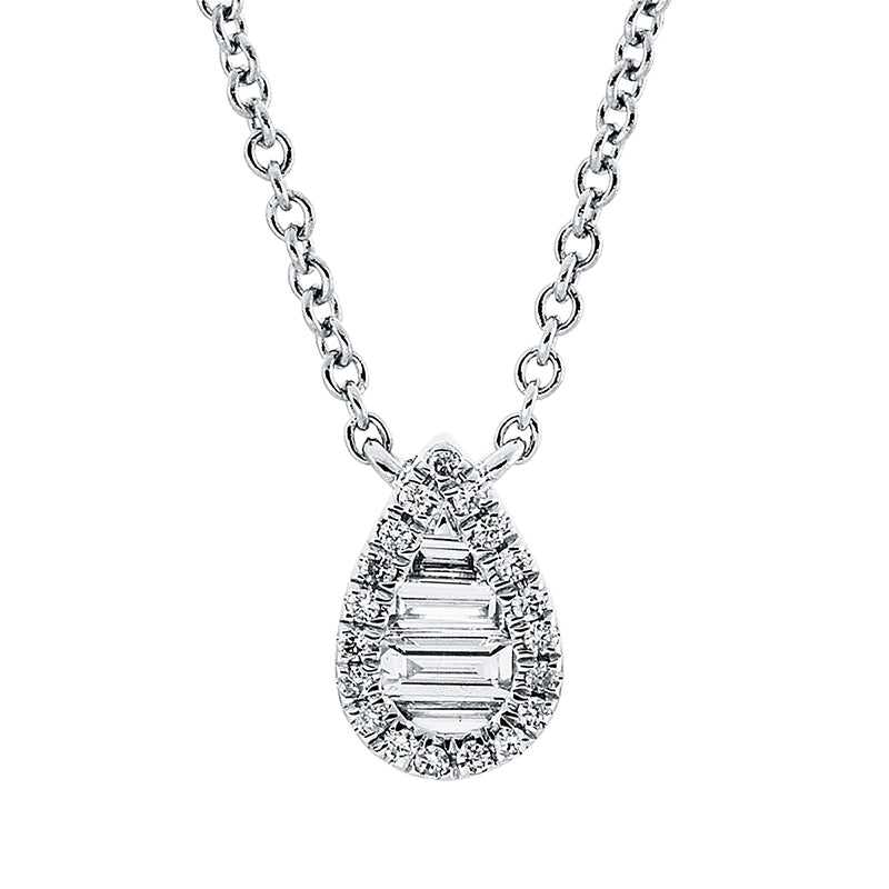 Collier aus Gold mit Diamanten, -Symbol, mit ZÖ 38cm,40,6cm,43,2cm - 4K890