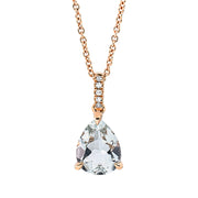 Collier mit Amethyst  aus 750/-18 Karat Rotgold mit 5 Diamanten 0