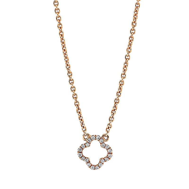 Collier    aus 750/-18 Karat Rotgold mit 20 Diamanten 0