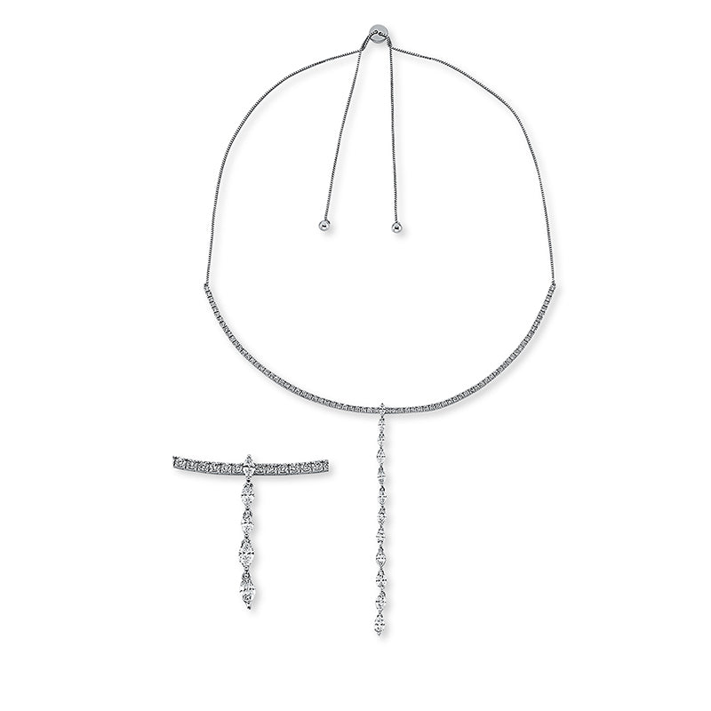 Collier    aus 750/-18 Karat Weißgold mit 84 Diamanten 4