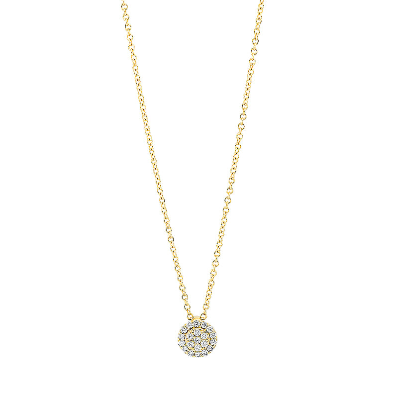 Collier    aus 750/-18 Karat Gelbgold mit 21 Diamanten 0