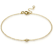 Armband - Solitaire aus Gold mit Diamant, ZÖ 15,5 cm - 5A095