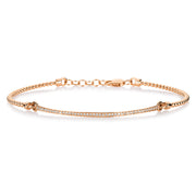 Armband    aus 585/-14 Karat Rotgold mit 43 Diamanten 0