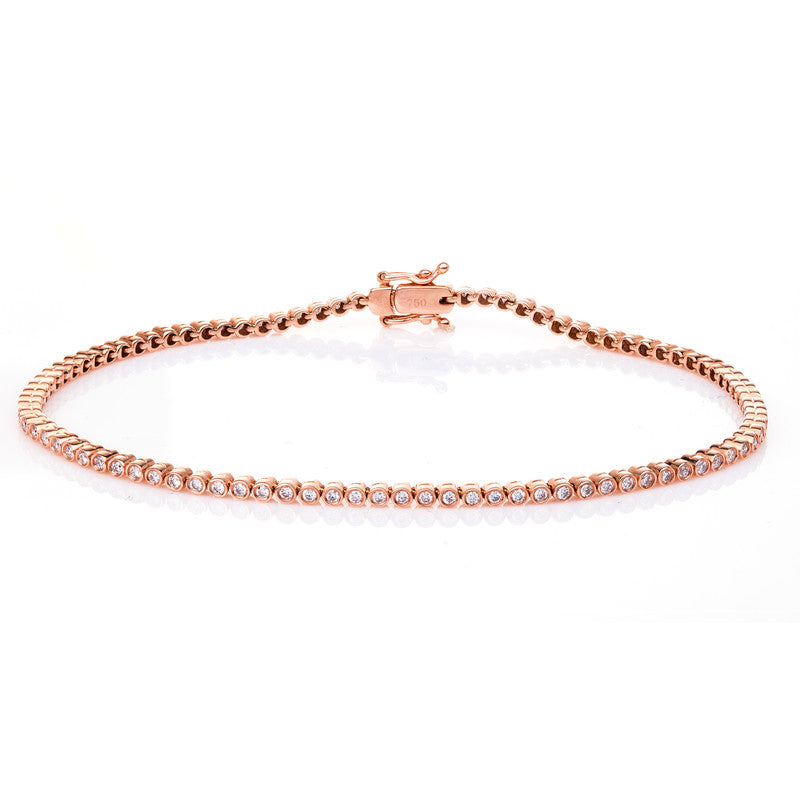 Armband    aus 750/-18 Karat Rotgold mit 93 Diamanten 0