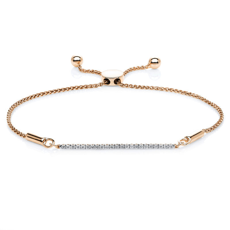 Armband    aus 585/-14 Karat Rotgold mit 23 Diamanten 0