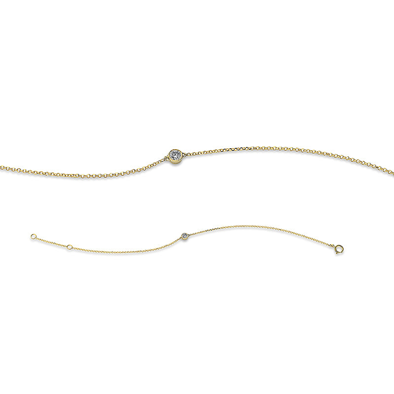 Armband    aus 585/-14 Karat Gelbgold mit 1 Diamant 0