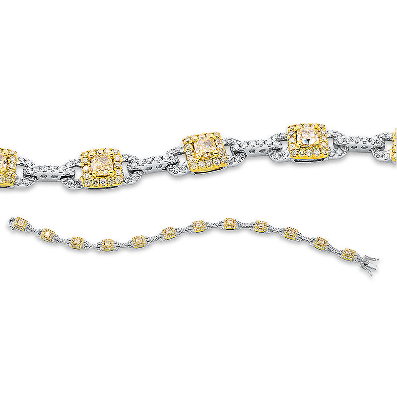 Armband    aus 585/-14 Karat Weißgold / Gelbgold mit 371 Diamanten 4