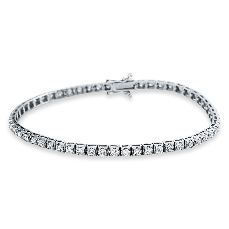Armband    aus 750/-18 Karat Weißgold mit 55 Diamanten 2 ct