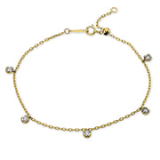 Armband    aus 750/-18 Karat Gelbgold mit 5 Diamanten 0