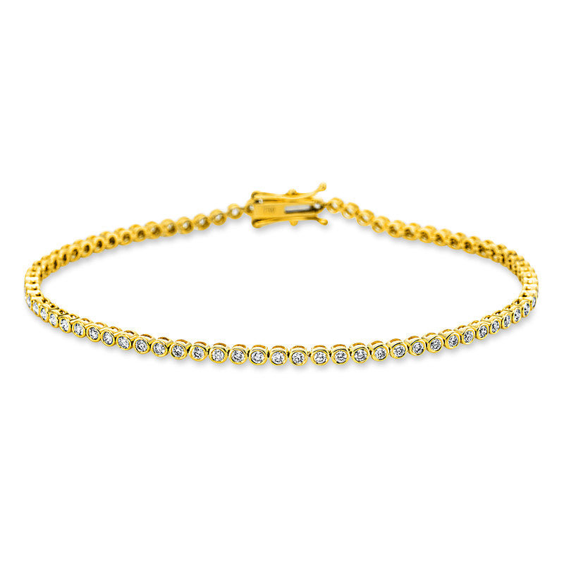 Armband    aus 750/-18 Karat Gelbgold mit 75 Diamanten 1