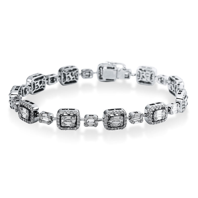Armband    aus 750/-18 Karat Weißgold mit 418 Diamanten 3