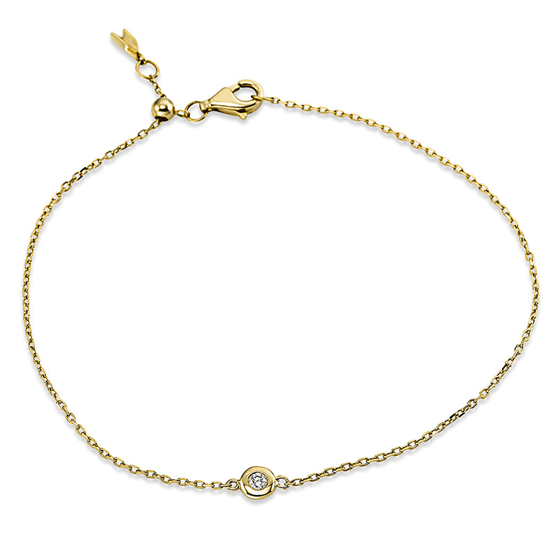 Armband    aus 750/-18 Karat Gelbgold mit 1 Diamant 0