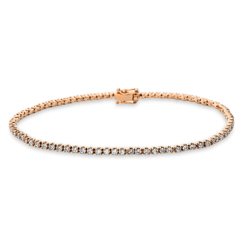 Armband    aus 750/-18 Karat Rotgold mit 79 Diamanten 1