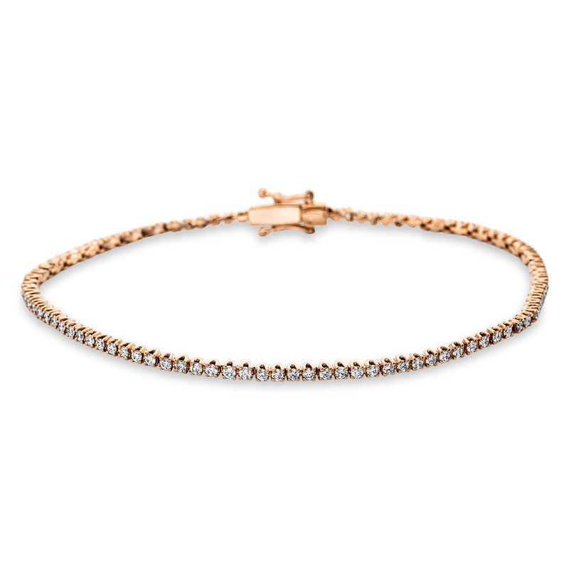 Armband    aus 750/-18 Karat Rotgold mit 100 Diamanten 1