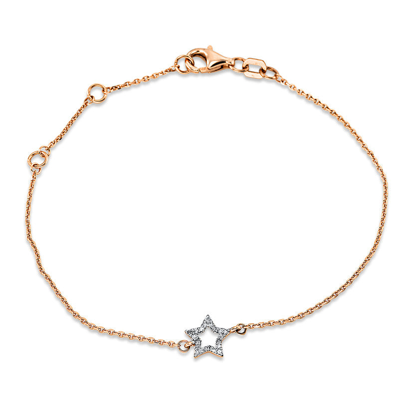 Armband    aus 750/-18 Karat Rotgold mit 20 Diamanten 0