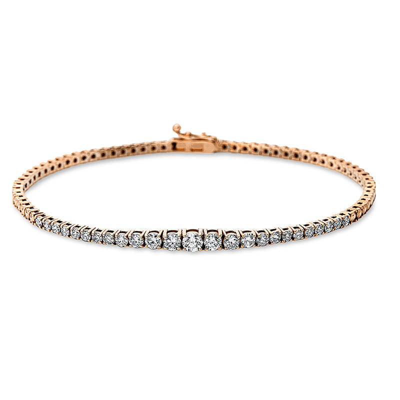 Armband    aus 750/-18 Karat Rotgold mit 25 Diamanten 1