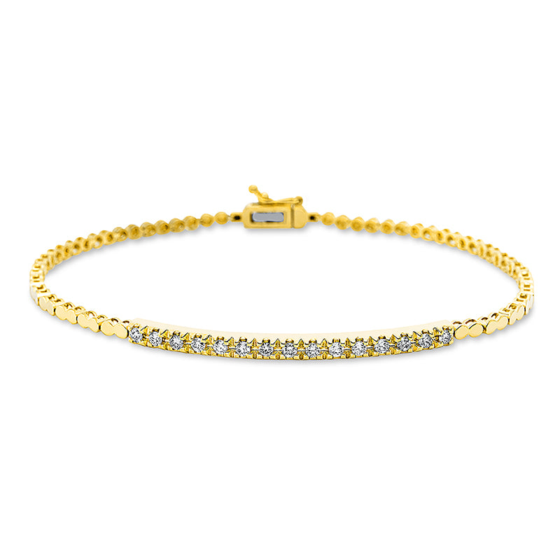 Armband    aus 750/-18 Karat Gelbgold mit 15 Diamanten 0