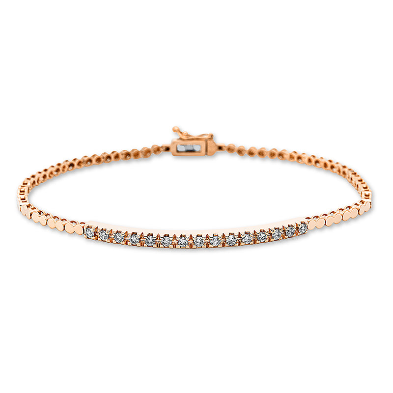 Armband    aus 750/-18 Karat Rotgold mit 15 Diamanten 0