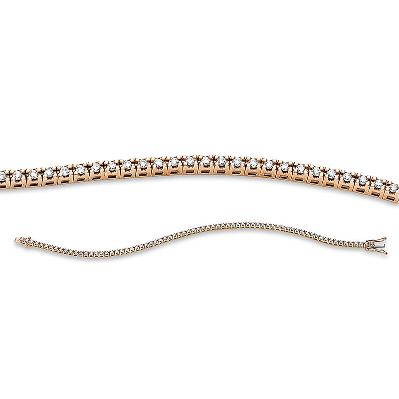 Armband    aus 750/-18 Karat Rotgold mit 72 Diamanten 1