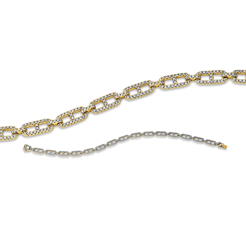 Armband    aus 750/-18 Karat Gelbgold mit 400 Diamanten 1