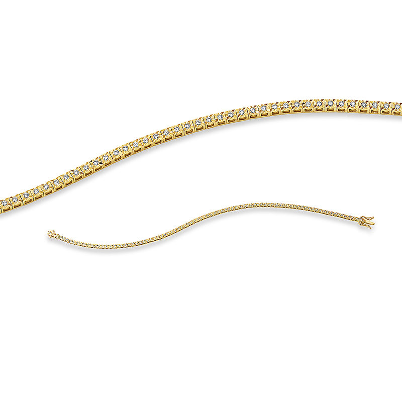 Armband    aus 750/-18 Karat Gelbgold mit 88 Diamanten 0