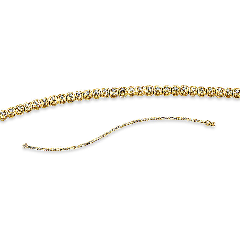 Armband    aus 750/-18 Karat Gelbgold mit 85 Diamanten 0