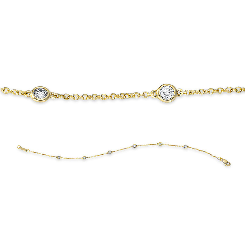 Armband    aus 750/-18 Karat Gelbgold mit 6 Diamanten 0