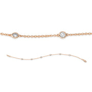 Armband    aus 750/-18 Karat Rotgold mit 6 Diamanten 0