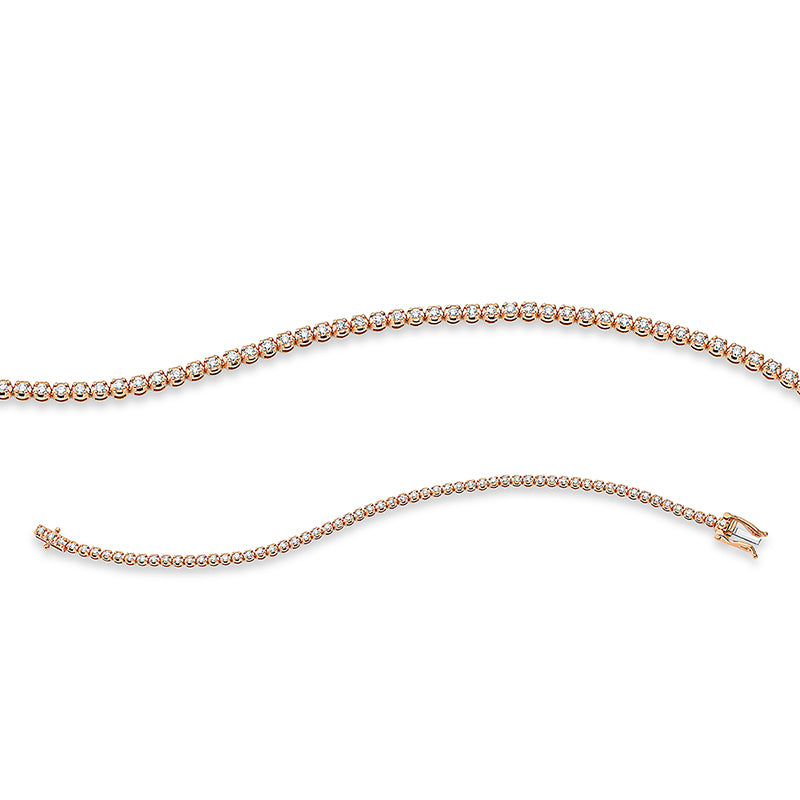 Armband    aus 750/-18 Karat Rotgold mit 61 Diamanten 1