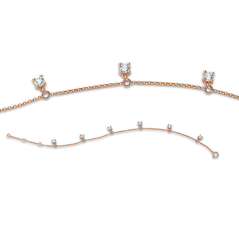 Armband    aus 750/-18 Karat Rotgold mit 6 Diamanten 0