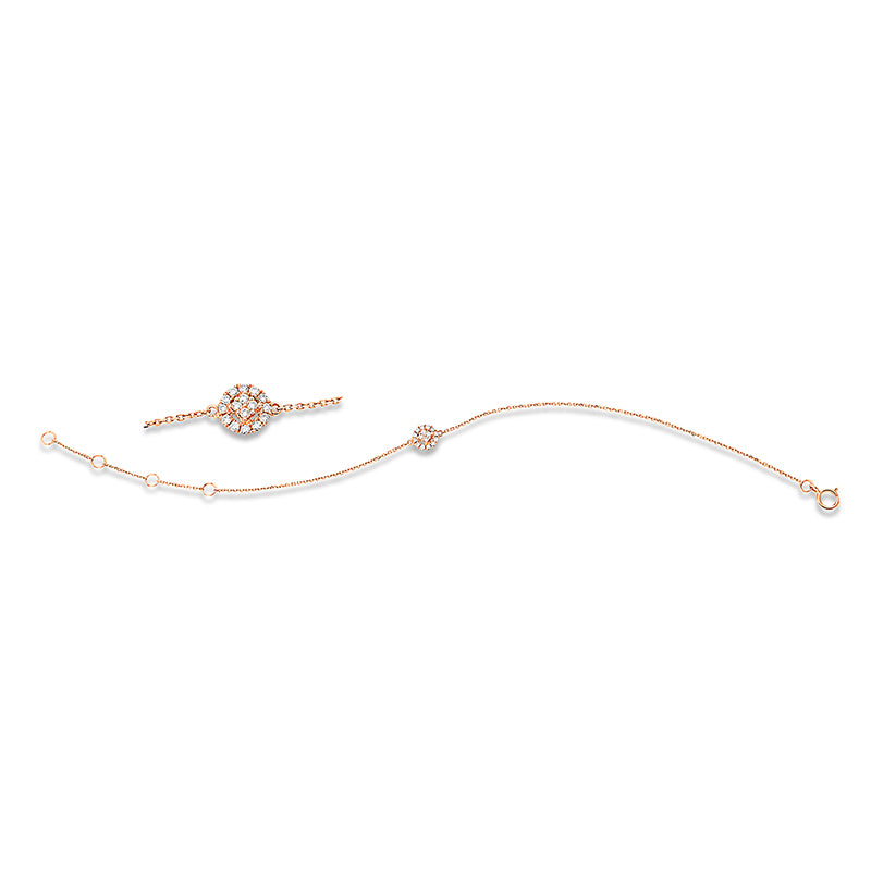 Armband    aus 750/-18 Karat Rotgold mit 16 Diamanten 0