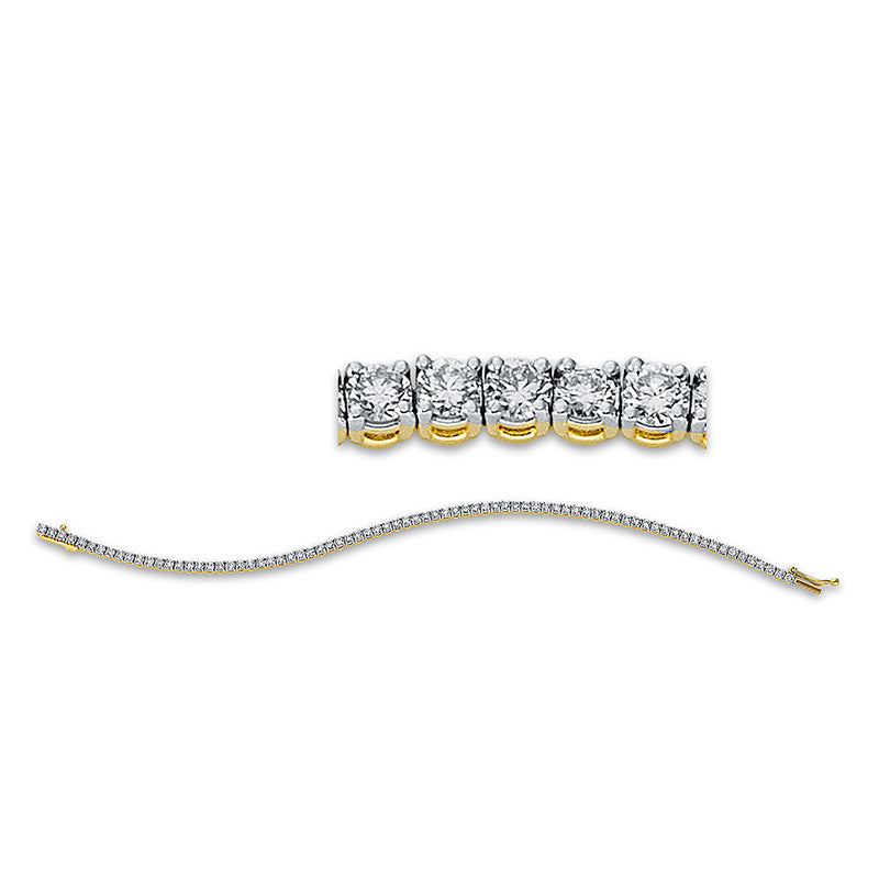 Armband    aus 750/-18 Karat Gelbgold mit 77 Diamanten 3 ct