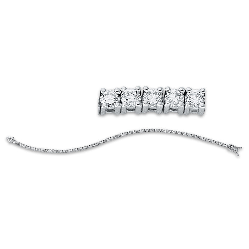 Armband    aus 750/-18 Karat Weißgold mit 92 Diamanten 2 ct