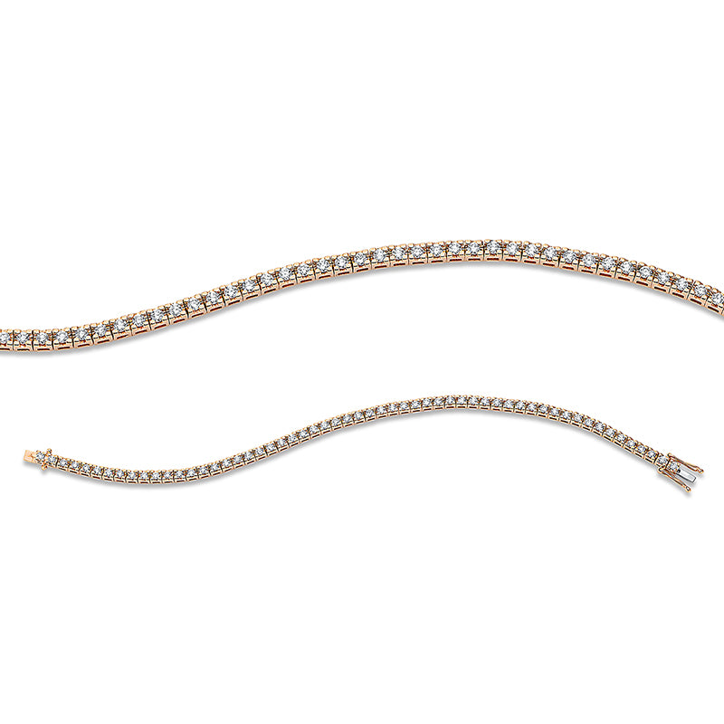 Armband    aus 750/-18 Karat Rotgold mit 57 Diamanten 2