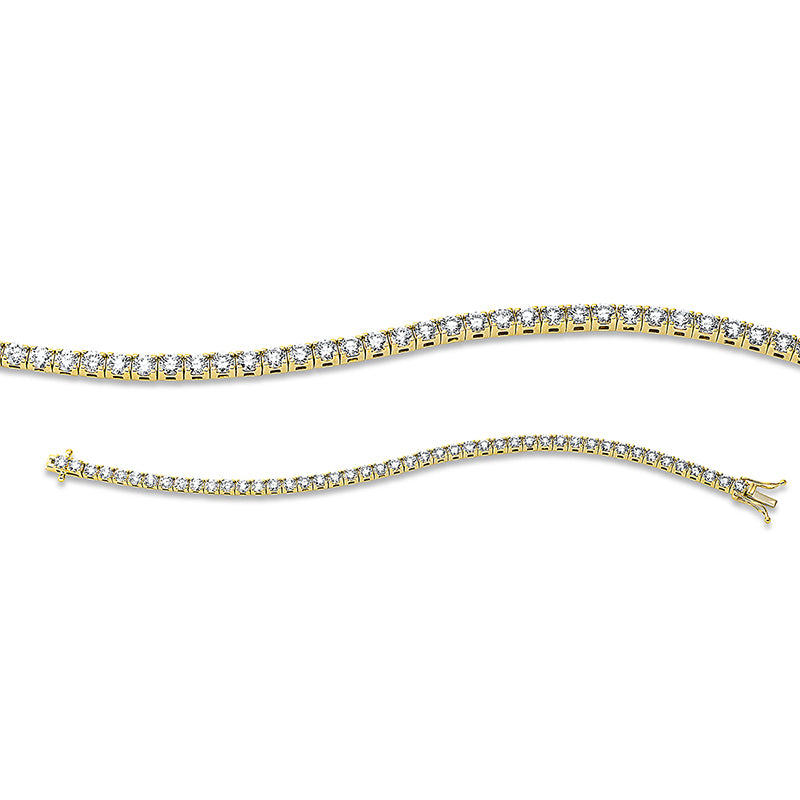 Armband    aus 750/-18 Karat Gelbgold mit 46 Diamanten 6